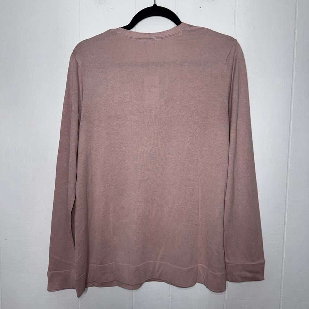J. Jill Women’s Silk Cotton V Neck Sweater Quartz Pink Size Medium NWT - Picture 2 of 5